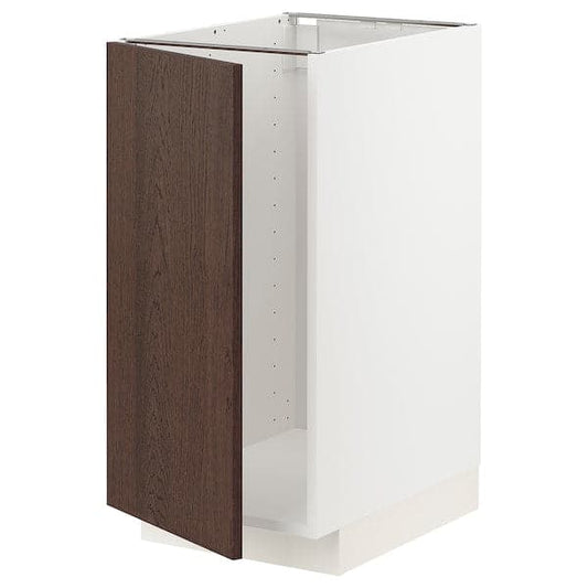 METOD - Base cab f sink/waste sorting, white/Sinarp brown , 40x60 cm - best price from Maltashopper.com 89457722