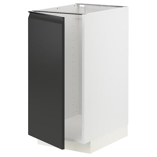 Ikea METOD - Base cab f sink/waste sorting, white/Upplöv matt anthracite , 40x60 cm