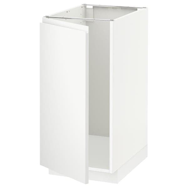 METOD - Base cab f sink/waste sorting, white/Voxtorp matt white, 40x60 cm