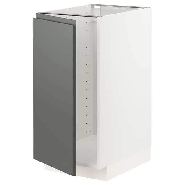 METOD - Base cab f sink/waste sorting, white/Voxtorp dark grey, 40x60 cm - best price from Maltashopper.com 79465949