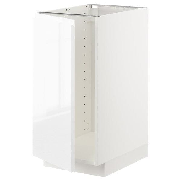 METOD - Base cab f sink/waste sorting, white/Voxtorp high-gloss/white, 40x60 cm - best price from Maltashopper.com 29457956