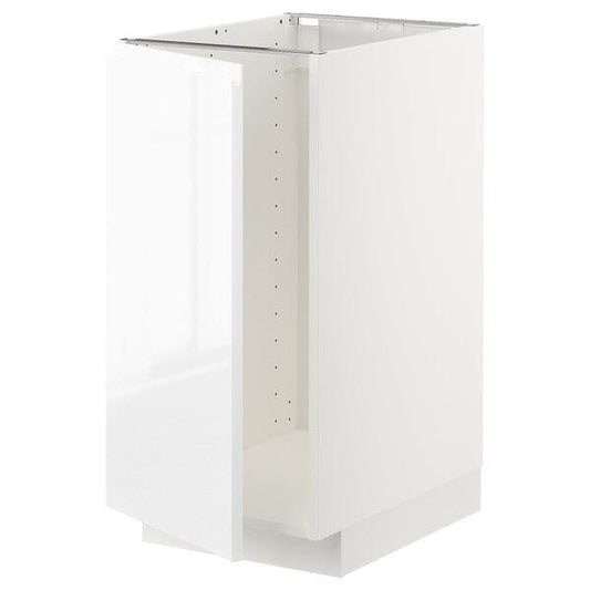 METOD - Base cab f sink/waste sorting, white/Voxtorp high-gloss/white, 40x60 cm - best price from Maltashopper.com 29457956