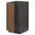 METOD - METOD Base cab f sink/waste sorting, black Enköping/brown walnut effect, 40x60 cm