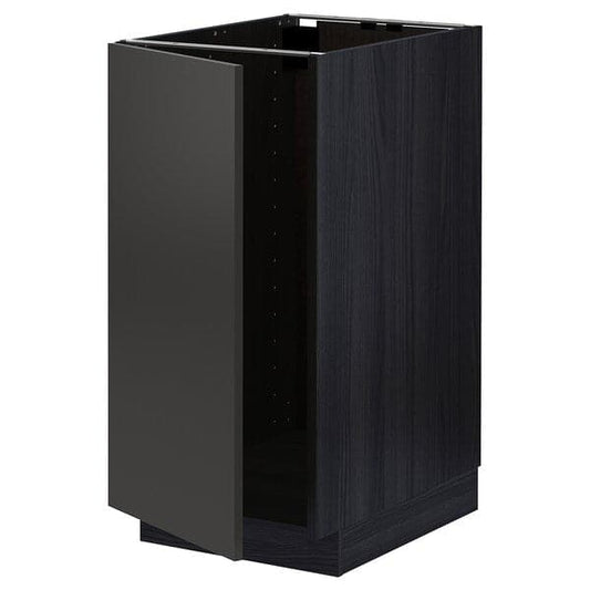 Ikea METOD - Base cab f sink/waste sorting, black/Nickebo matt anthracite, 40x60 cm
