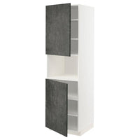METOD - Microwave cabinet, 2 doors/shelves , 60x60x200 cm - best price from Maltashopper.com 19458800