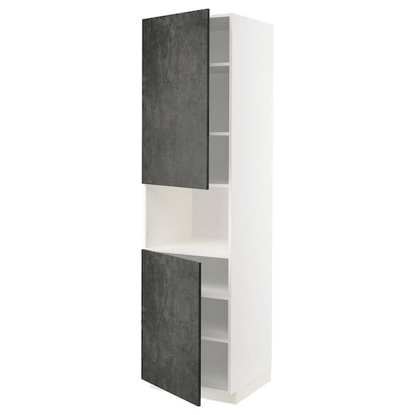 METOD - Microwave cabinet, 2 doors/shelves , - best price from Maltashopper.com 09455114