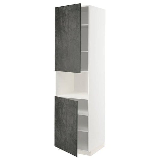 METOD - Microwave cabinet, 2 doors/shelves , - best price from Maltashopper.com 09455114