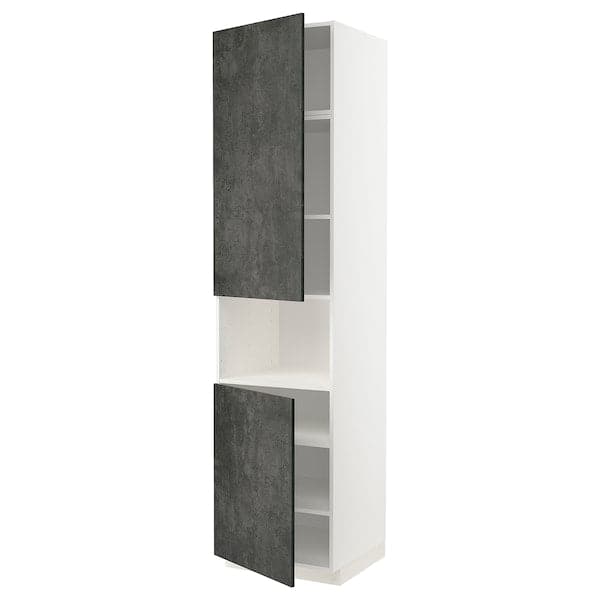 Ikea METOD - Microwave cabinet, 2 doors/shelves , 60x60x240 cm