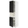 METOD - High cab f micro w 2 doors/shelves, white/Lerhyttan black stained , 60x60x220 cm