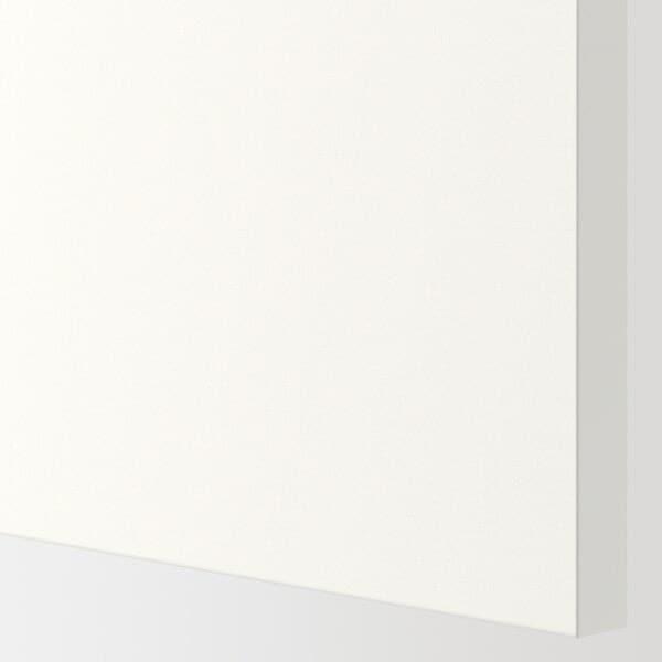 METOD - High cab f micro w 2 doors/shelves, white/Vallstena white, 60x60x240 cm - best price from Maltashopper.com 89507393