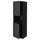 METOD high cab f micro w 2 doors/shelves, black/Nickebo matt anthracite