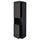 METOD high cab f micro w 2 doors/shelves, black/Nickebo matt anthracite