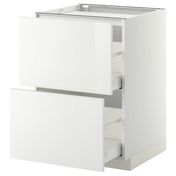 METOD - Base cab f hob/2 fronts/2 drawers, white/Ringhult white - Premium Kitchen & Dining Furniture Sets from Ikea - Just €274.99! Shop now at Maltashopper.com