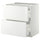 METOD - METOD Base cab f hob/2 fronts/2 drawers, white/Ringhult white, 80x60 cm