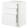 METOD - METOD Base cab f hob/3 fronts/3 drawers, white/Axstad matt white, 60x60 cm