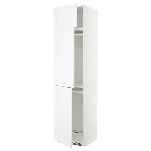METOD - High cab f fridge/freezer w 3 doors, white/Axstad matt white , 60x60x240 cm
