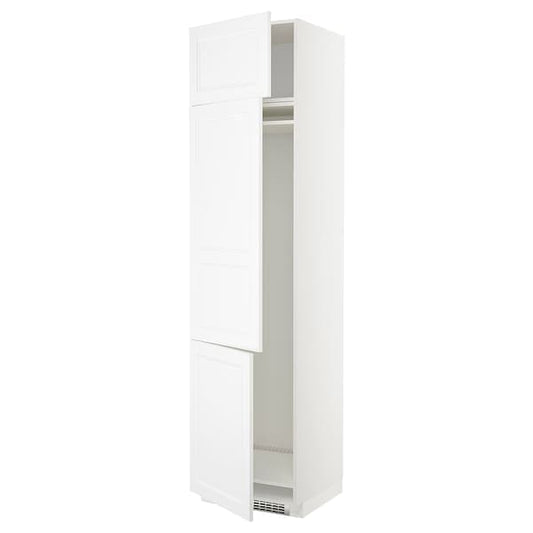METOD - High cab f fridge/freezer w 3 doors, white/Axstad matt white, 60x60x240 cm - best price from Maltashopper.com 99462860