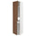 METOD - METOD High cab f fridge/freezer w 3 doors, white Enköping/brown walnut effect, 60x60x240 cm