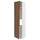 METOD - METOD High cab f fridge/freezer w 3 doors, white Enköping/brown walnut effect, 60x60x240 cm