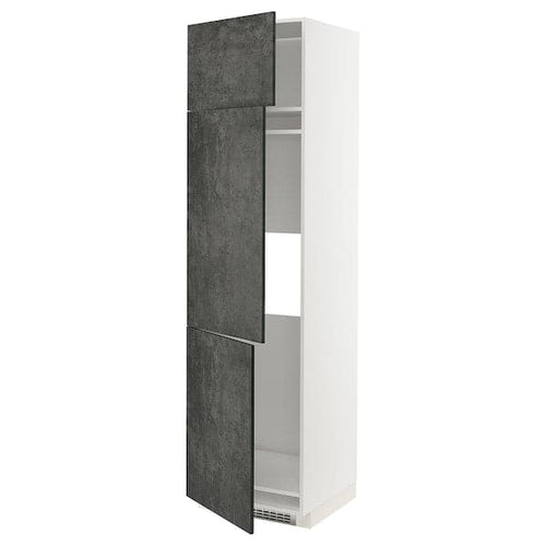 METOD - Cabinet for fridge/freezer+3 doors , 60x60x220 cm