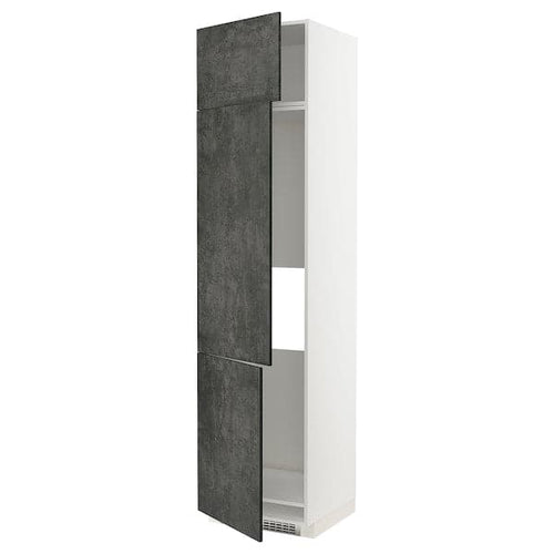 METOD - Cabinet for fridge/freezer+3 doors , 60x60x240 cm
