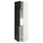 METOD - High cab f fridge/freezer w 3 doors, white/Lerhyttan black stained , 60x60x220 cm