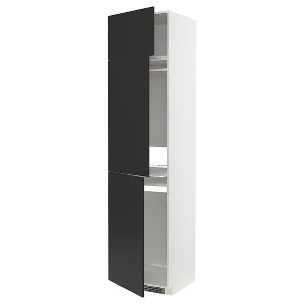 METOD - High cab f fridge/freezer w 3 doors, white/Nickebo matt anthracite , 60x60x240 cm - best price from Maltashopper.com 29498754