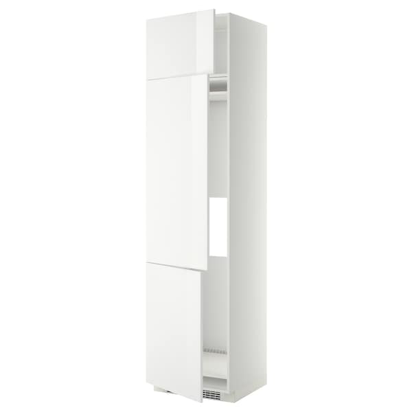 METOD - High cab f fridge/freezer w 3 doors, white/Ringhult white , 60x60x240 cm - best price from Maltashopper.com 89464713