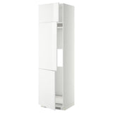 METOD high cab f fridge/freezer w 3 doors, white/Ringhult white, 60x60x220 cm