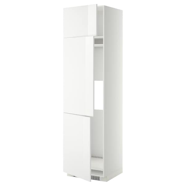 Ikea METOD - High cab f fridge/freezer w 3 doors, white/Ringhult white, 60x60x220 cm