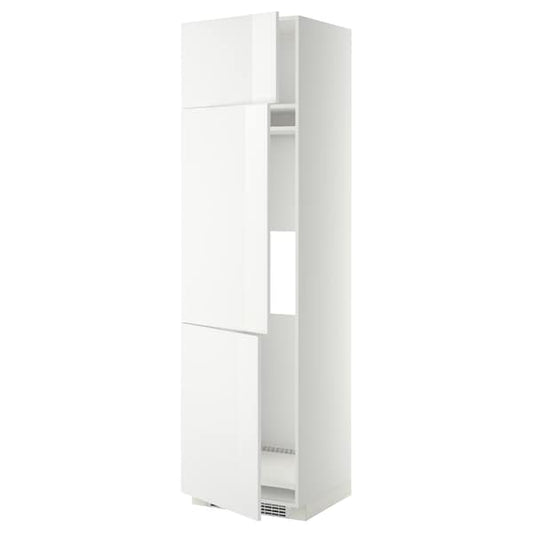 Ikea METOD - High cab f fridge/freezer w 3 doors, white/Ringhult white, 60x60x220 cm