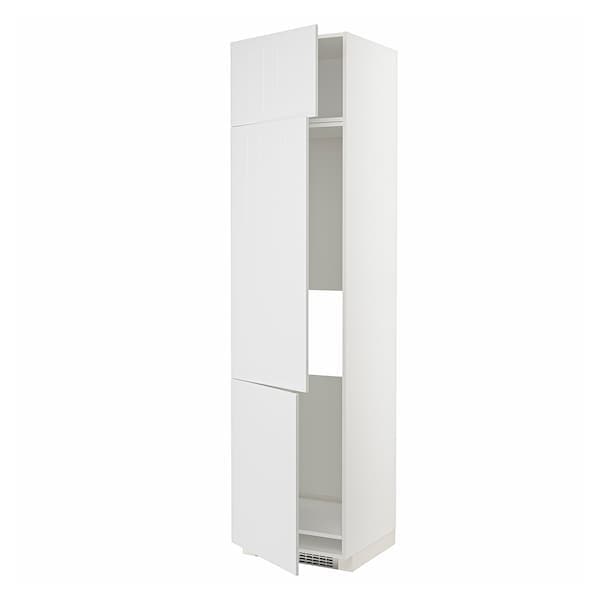 METOD - High cab f fridge/freezer w 3 doors, white/Stensund white , 60x60x240 cm - best price from Maltashopper.com 69466505