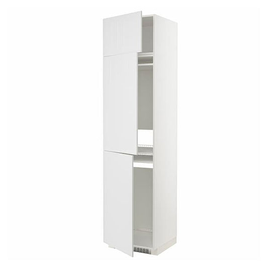 Ikea METOD - High cab f fridge/freezer w 3 doors, white/Stensund white, 60x60x240 cm