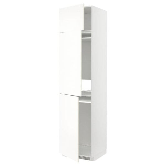 Ikea METOD - High cab f fridge/freezer w 3 doors, white/Vallstena white, 60x60x240 cm