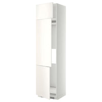 METOD - High cab f fridge/freezer w 3 doors, white/Veddinge white, 60x60x240 cm - best price from Maltashopper.com 89463469