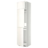 METOD high cab f fridge/freezer w 3 doors, white/Veddinge white, 60x60x240 cm