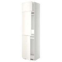 METOD - High cab f fridge/freezer w 3 doors, white/Veddinge white, 60x60x240 cm - best price from Maltashopper.com 29469426