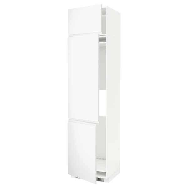 Ikea METOD - High cab f fridge/freezer w 3 doors, white/Voxtorp matt white , 60x60x240 cm
