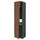 METOD - METOD High cab f fridge/freezer w 3 doors, black Enköping/brown walnut effect, 60x60x240 cm