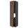 METOD - METOD High cab f fridge/freezer w 3 doors, black Enköping/brown walnut effect, 60x60x240 cm