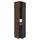 METOD high cab f fridge/freezer w 3 doors, black/Sinarp brown, 60x60x240 cm