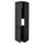 METOD - METOD High cab f fridge/freezer w 3 doors, black/Upplöv matt anthracite, 60x60x220 cm