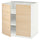 METOD - METOD Base cabinet with shelves/2 doors, white/Askersund light ash effect, 80x60 cm