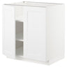 METOD base cabinet with shelves/2 doors, white/Axstad matt white, 80x60 cm