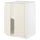 METOD base cabinet with shelves/2 doors, white/Bodbyn off-white, 60x60 cm