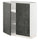 METOD base cabinet with shelves/2 doors, white/Kalhyttan dark grey concrete effect, 80.0x80.0x37.0 cm