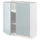 METOD base cabinet with shelves/2 doors, white/Kallarp light grey-blue, 80.0x80.0x37.0 cm
