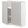 METOD base cabinet with shelves/2 doors, white/Lerhyttan light grey, 80x37 cm