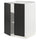 METOD - METOD Base cabinet with shelves/2 doors, white/Nickebo matt anthracite, 60x60 cm