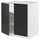 METOD - METOD Base cabinet with shelves/2 doors, white/Nickebo matt anthracite, 80x60 cm